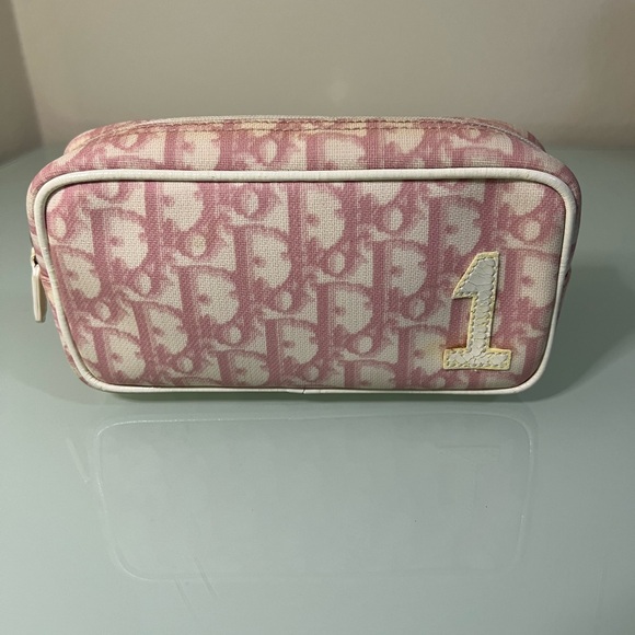 Dior Pink Patterned Pouch with Number Detail - Picture 1 of 9